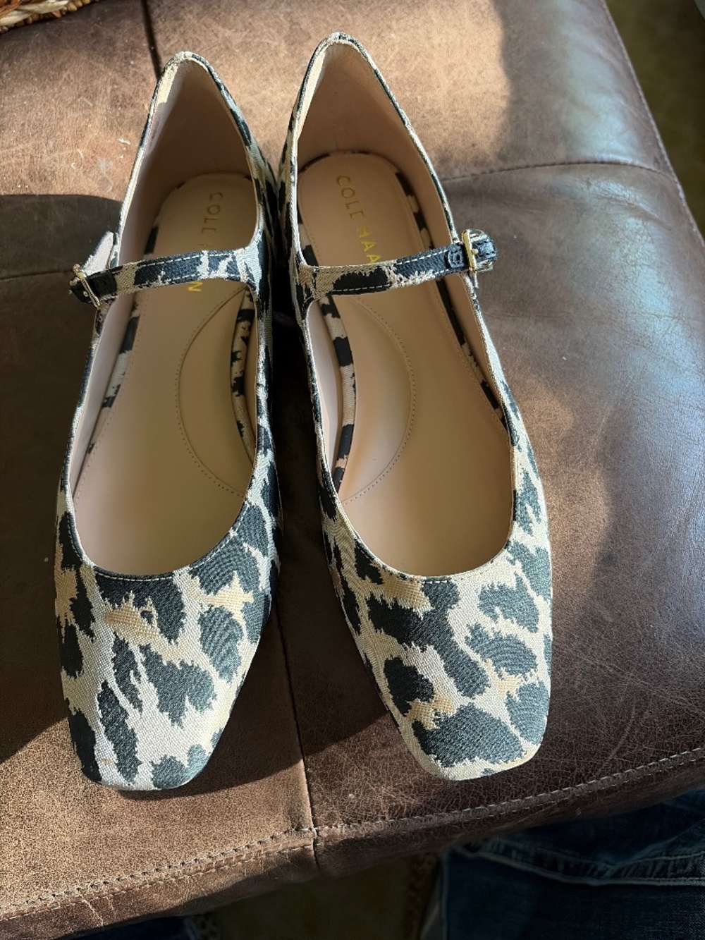 Cole Haan size 6.5 leopard Mary Jsne